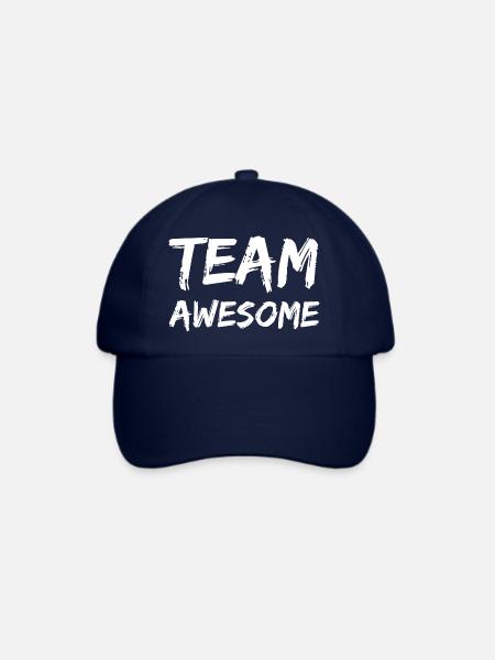 Team Awesome Schriftzug - Baseballkappe - Blau/Blau