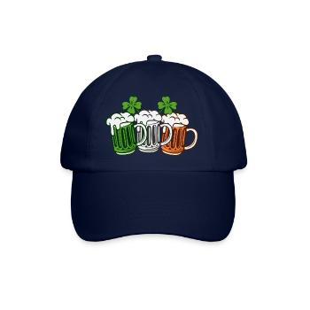 St. Patricks Day Irland Flagge Bier Kleeblatt - Baseballkappe - Blau/Blau - Vorne