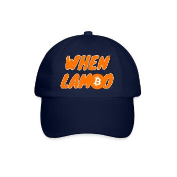 Krypto When Lambo BTC Bitcoin 1 - Baseballkappe - Blau/Blau - Vorne