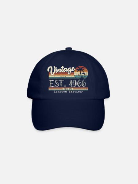 1966 Born Vintage Geburtstagsgeschenk - Baseballkappe - Blau/Blau