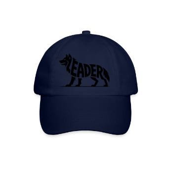 Anführer - Moivational Wolf Logo - Baseballkappe - Blau/Blau - Vorne