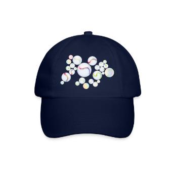 Murmeln mit Muster – Schimmernde Eleganz - Baseballkappe - Blau/Blau - Vorne