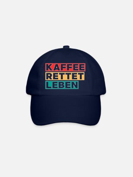 Kaffee rettet Leben - Baseballkappe - Blau/Blau