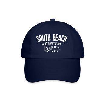 South Beach ist mein Happy Place - Baseballkappe - Blau/Blau - Vorne