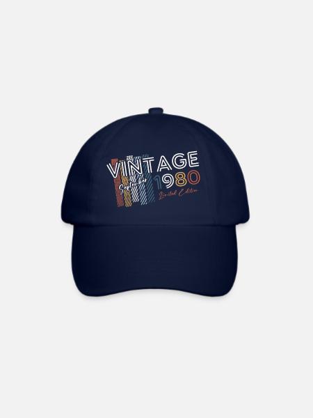 44. Geburtstag Vintage September 1980 Jahrgang 80 - Baseballkappe - Blau/Blau