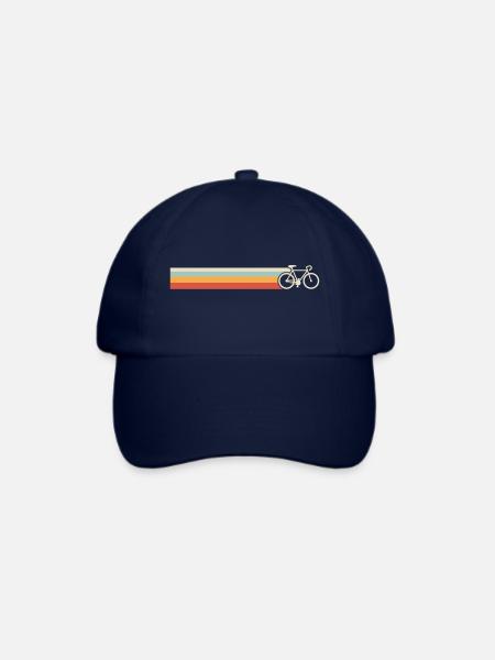 Fahrrad Fahrradfahren Retro T-Shirt für Radfahrer - Baseballkappe - Blau/Blau