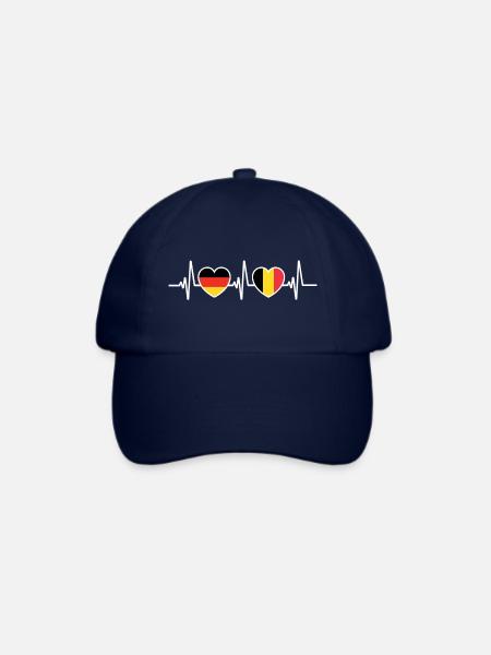 Deutschland und Belgien belgisch Flaggen Patriot - Baseballkappe - Blau/Blau