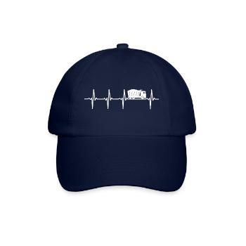 Kipplaster Herzschlag LKW Muldenkipper - Baseballkappe - Blau/Blau - Vorne