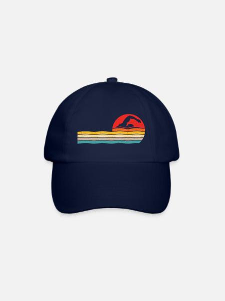 Schwimmer retro schwimmen - Baseballkappe - Blau/Blau