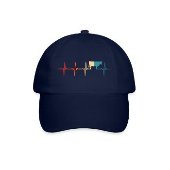 Kuh retro Herzschlag Bauer Kühe - Baseballkappe - Blau/Blau - Vorne
