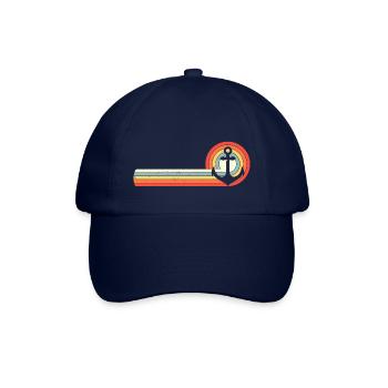 Vintage retro anker schiffsanker norddeutsch - Baseballkappe - Blau/Blau - Vorne