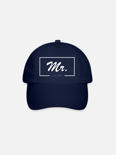 Mr. EST 2025 - Für frischgebackene Ehemänner - Baseballkappe - Blau/Blau