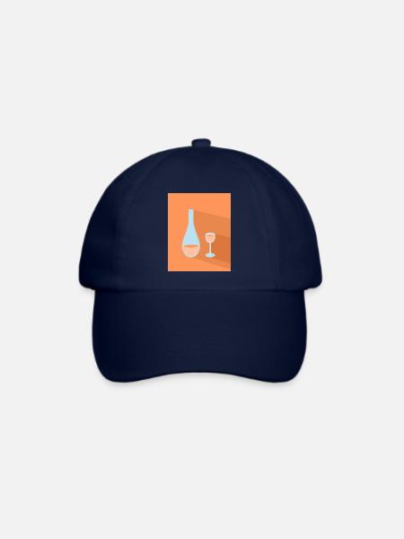 Flasche und Glas - Baseballkappe - Blau/Blau