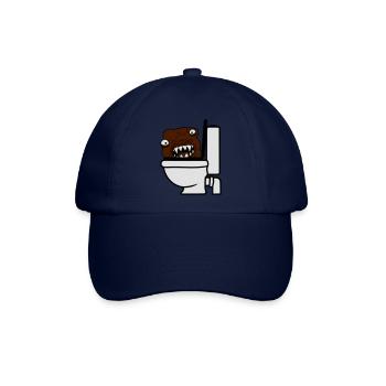 klo toilette scheisse kacke kot wc gefaehrlich baz - Baseballkappe - Blau/Blau - Vorne