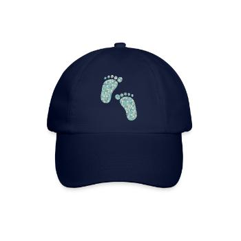 Liberty Fußabdrücke türkis - Baseballkappe - Blau/Blau - Vorne