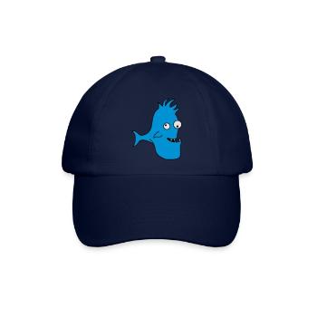 Stupid Crazy Comic Fish - Baseballkappe - Blau/Blau - Vorne