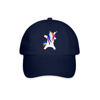 dabbing unicorn - Baseballkappe - Blau/Blau - Vorne