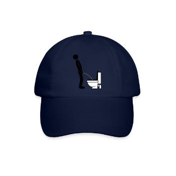 WC logo im stehen pinkeln pissen klo toilette erle - Baseballkappe - Blau/Blau - Vorne
