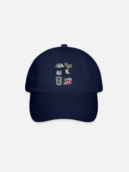 Camping Zelten Familie Natur Pfadfinder Geschenk - Baseballkappe - Blau/Blau
