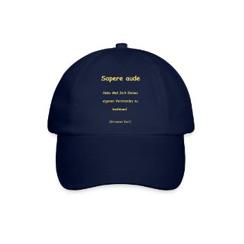 Sapere aude Goldschrift - Baseballkappe - Blau/Blau - Vorne