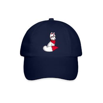 Kawaii Manga weißer Fuchs - Baseballkappe - Blau/Blau - Vorne