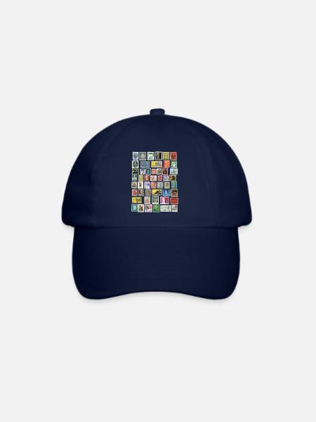 Gestaltung von Briefmarken - Baseballkappe - Blau/Blau