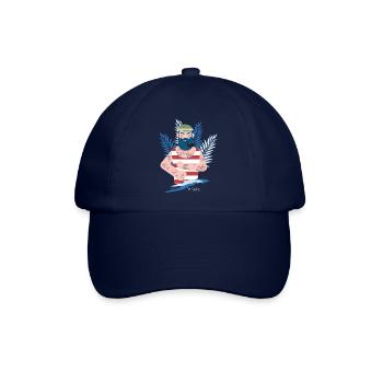 Matrose Kapitän tattoo pfeife meer küste moin Bart - Baseballkappe - Blau/Blau - Vorne
