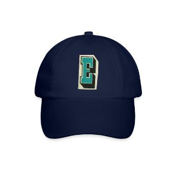 Buchstabe E - Baseballkappe - Blau/Blau - Vorne