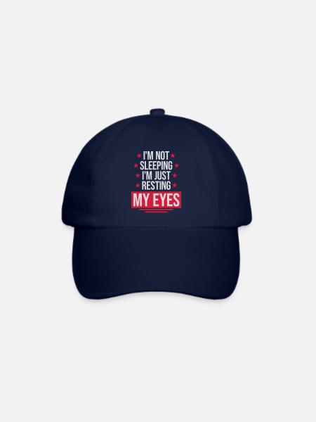 im not sleeping Zitat - Baseballkappe - Blau/Blau
