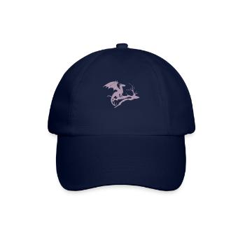 drache design silhouette toter baum - Baseballkappe - Blau/Blau - Vorne