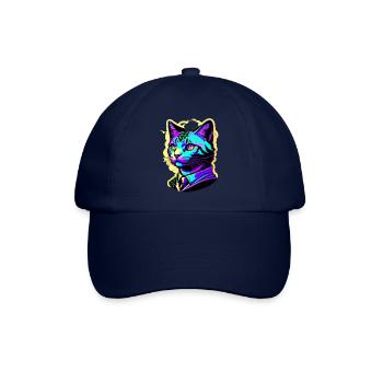 Gentleman Katze bunt - Baseballkappe - Blau/Blau - Vorne