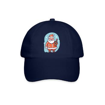 Santa Claus im Schnee - Baseballkappe - Blau/Blau - Vorne