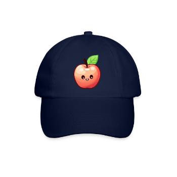 Kawaii Apfel: Fruchtig Süße Versuchung - Baseballkappe - Blau/Blau - Vorne
