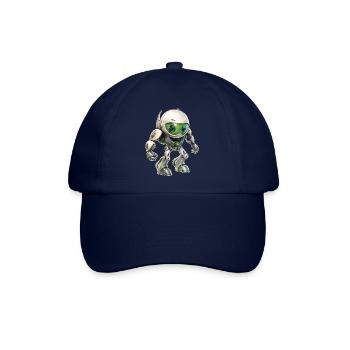Lustiger Android Robot aus der Pegasus Galaxy - Baseballkappe - Blau/Blau - Vorne