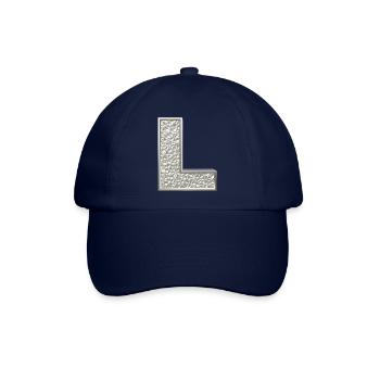 L, letter, initial, monogram, - Baseballkappe - Blau/Blau - Vorne