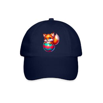Schlüpfender Rotfuchs aus Osterei - Baseballkappe - Blau/Blau - Vorne