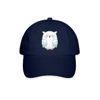 Süße Schneeeule Kawaii Eulenmotiv Niedlich - Baseballkappe - Blau/Blau - Vorne