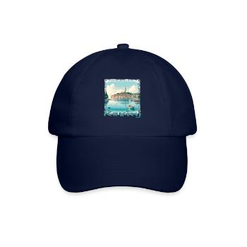 Rovinj Kroatien Sommerurlaub Hafenstadt - Baseballkappe - Blau/Blau - Vorne