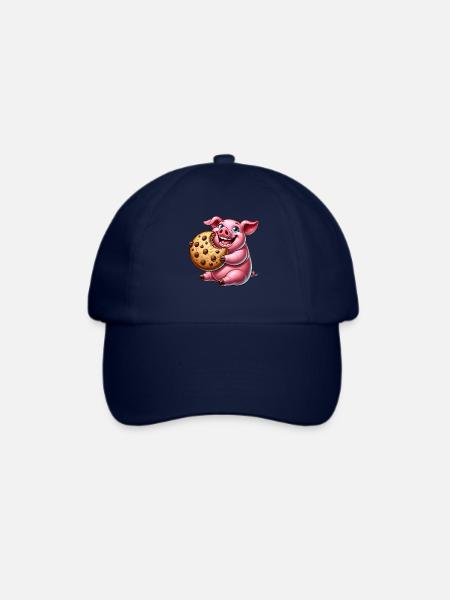 Süßes Schwein Cookie Nachtisch Leckereien - Baseballkappe - Blau/Blau