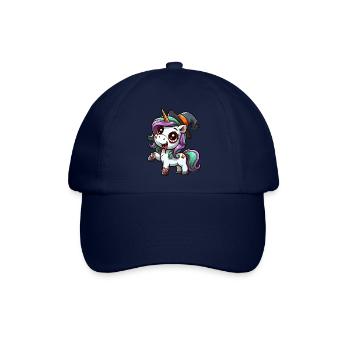 Halloween Einhorn Zombie Hexe Hexenhut - Baseballkappe - Blau/Blau - Vorne