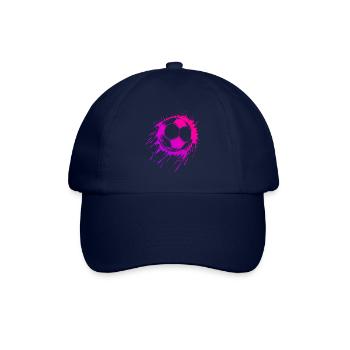 Pink Fußball Frauenfußball Mädchen Fußball - Baseballkappe - Blau/Blau - Vorne