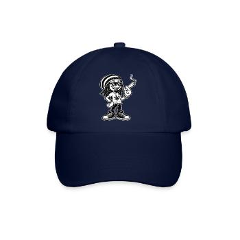 Dreadlock Smoker - Stoned man - High & Happy - Baseballkappe - Blau/Blau - Vorne