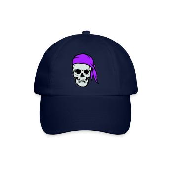 skull pirat - Baseballkappe - Blau/Blau - Vorne
