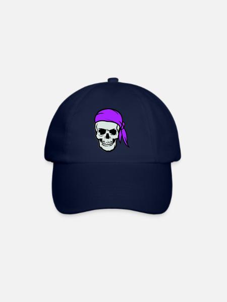 skull pirat - Baseballkappe - Blau/Blau