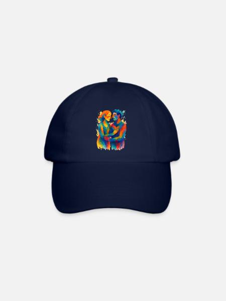 0013 abstract love - Baseballkappe - Blau/Blau