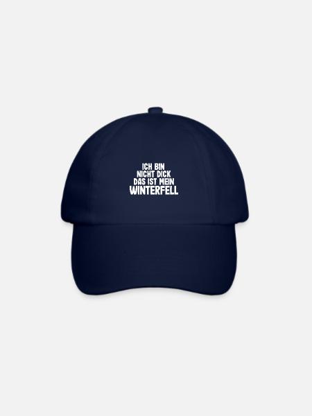 Ich bin nicht dick Winter Fell lustig Männer - Baseballkappe - Blau/Blau