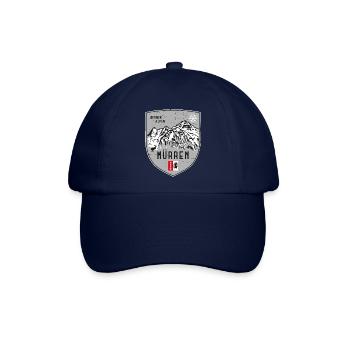 Eiger, Mönch und Jungfrau mit Mürren Flagge - Baseballkappe - Blau/Blau - Vorne