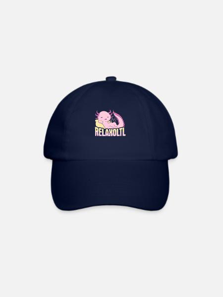 Relaxolotl Axolotl Design für einen Axolotl Fan - Baseballkappe - Blau/Blau