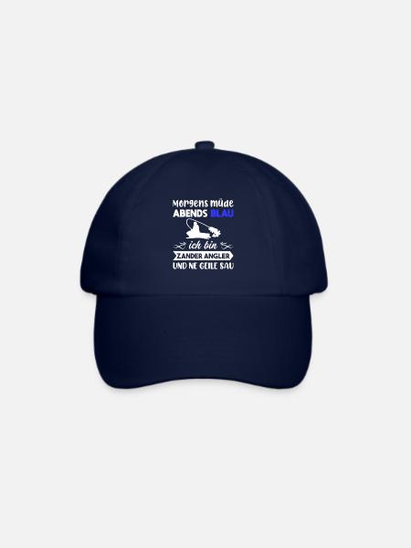 Morgens Müde Abends Blau Zander Angler - Baseballkappe - Blau/Blau