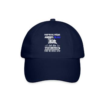 Morgens Müde Abends Blau Modellbauer - Baseballkappe - Blau/Blau - Vorne